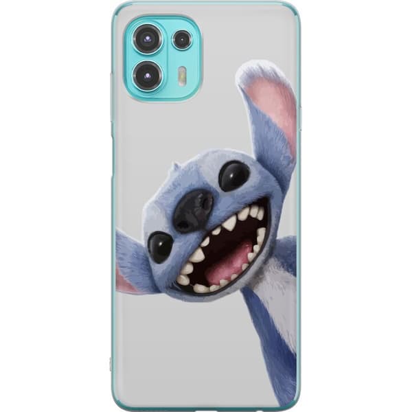 Motorola Edge 20 Lite Genomskinligt Skal Stitch i Fart – Kawaii Design för Fans & Barn