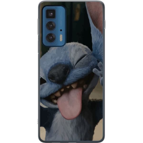 Motorola Edge 20 Pro Gennemsigtig cover Stitch Sød Alien - Blå Favorit fra Ydre Rummet
