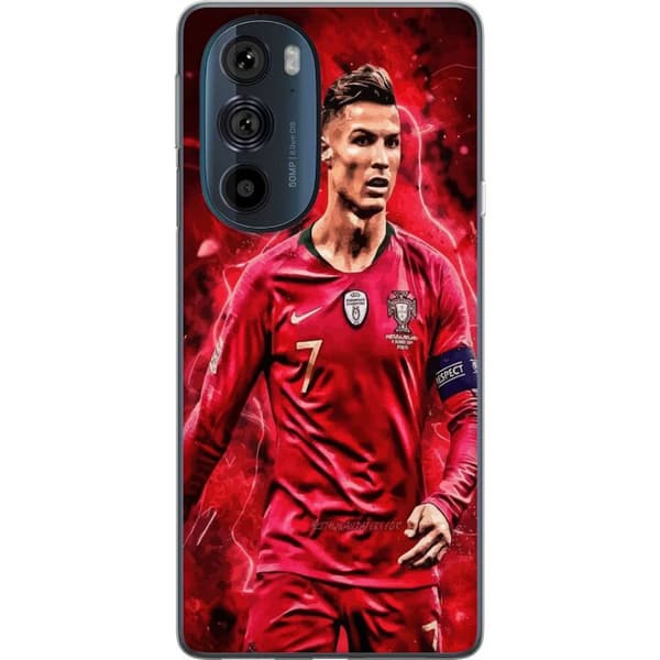 Motorola Edge 30 Pro Läpinäkyvä kuori Ronaldon Taidot - CR7 Suunnittelu Aidolle Kannattajalle