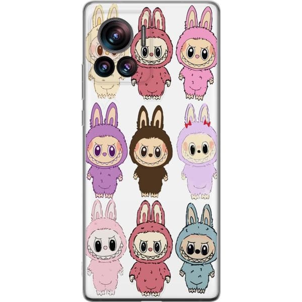 Motorola Edge 30 Ultra Läpinäkyvä kuori Labubu Pink Monster - Popkulttuuri Kawaii-kosketuksella