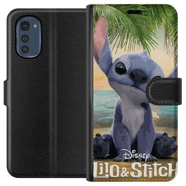 Motorola Moto E32s Plånboksfodral Stitch Kärleksfull – Med Hjärtan & Kawaii-känsla