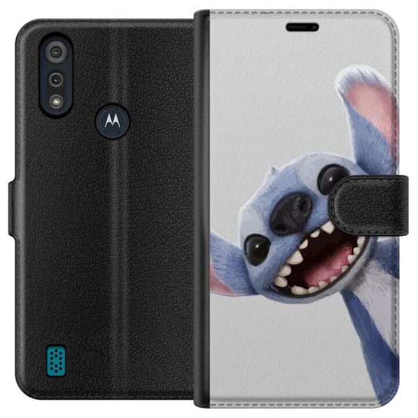 Motorola Moto E6i Tegnebogsetui Stitch i fart - Kawaii-design til fans & børn