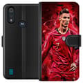 Miniatyrbillede 1 af 3: Motorola Moto E6i Tegnebogsetui Ronaldo Færdigheder - CR7 Design for Ægte Fans