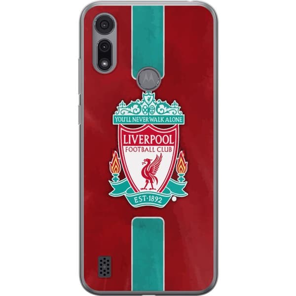 Motorola Moto E6i Gennemsigtig cover Liverpool FC - Klassisk Fodboldstolthed i Rødt