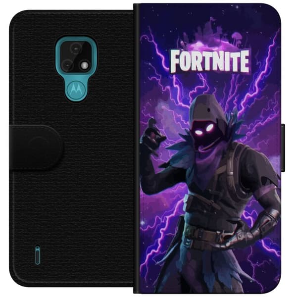 Motorola Moto E7 Tegnebogsetui Fortnite Raven