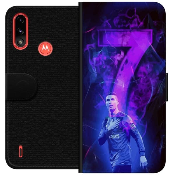 Motorola Moto E7 Power Lommeboketui Ronaldo 7 - Fotballlegenden i Aksjon for Fans