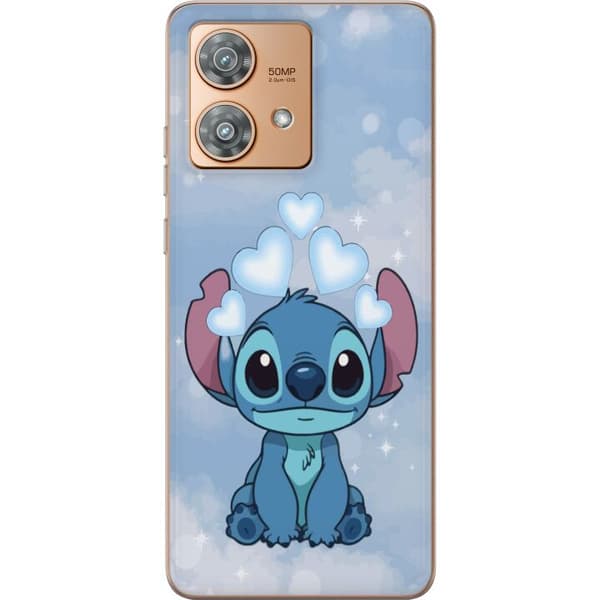 Motorola Edge 40 Neo Läpinäkyvä kuori Stitch Hyppäävä Ilo - Hauska Suunnittelu Lahjalle