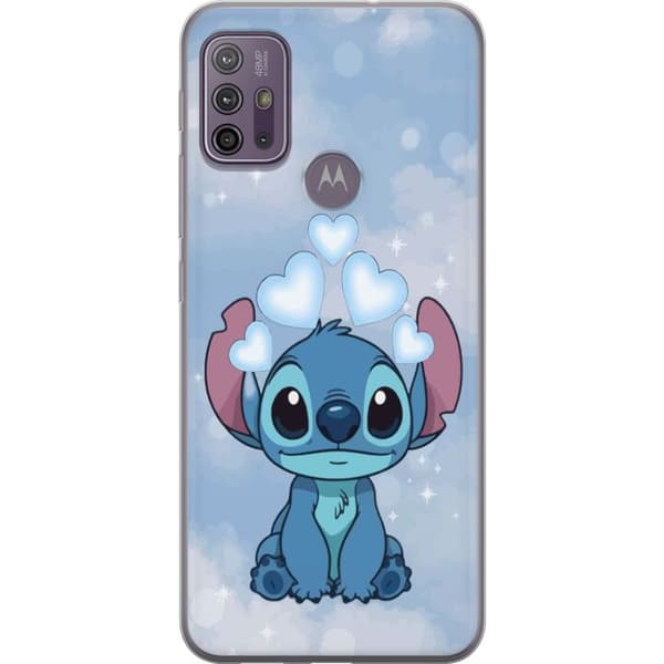 Motorola Moto G10 Genomskinligt Skal Stitch Hoppande Glädje – Rolig Design för Present