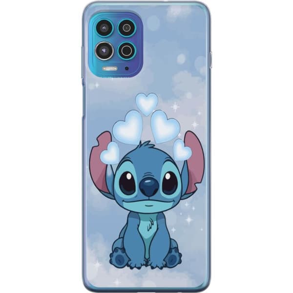 Motorola Moto G100 Genomskinligt Skal Stitch Hoppande Glädje – Rolig Design för Present