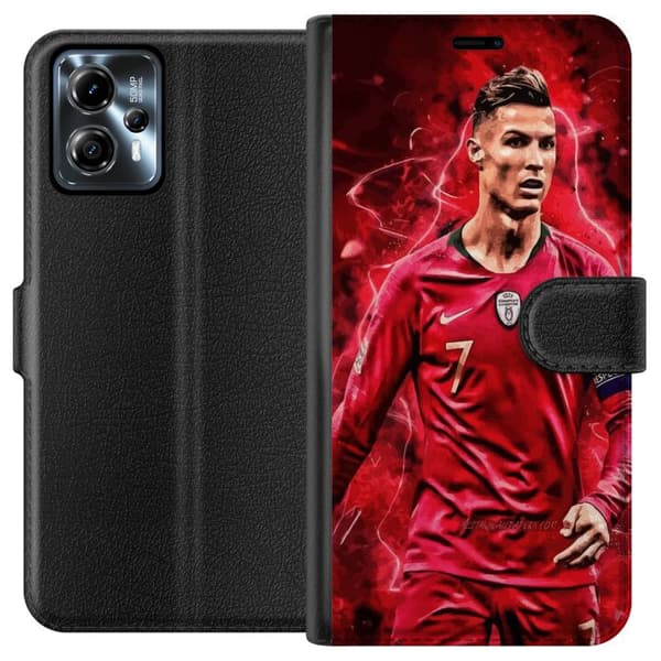 Motorola Moto G13 Lommeboketui Ronaldo Ferdigheter - CR7 Design for Ekte Supportere