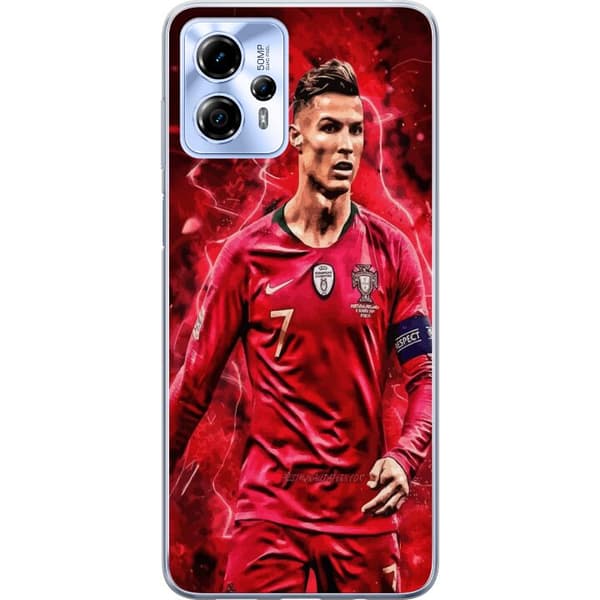 Motorola Moto G13 Genomskinligt Skal Ronaldo Skills – CR7 Design för Äkta Supporters