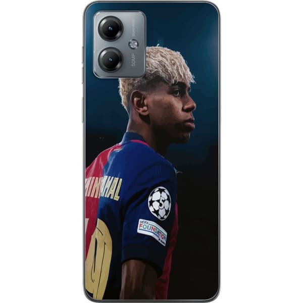 Motorola Moto G14 Genomskinligt Skal Lamine Yamal – Barcelonas Wonderkid i Fokus