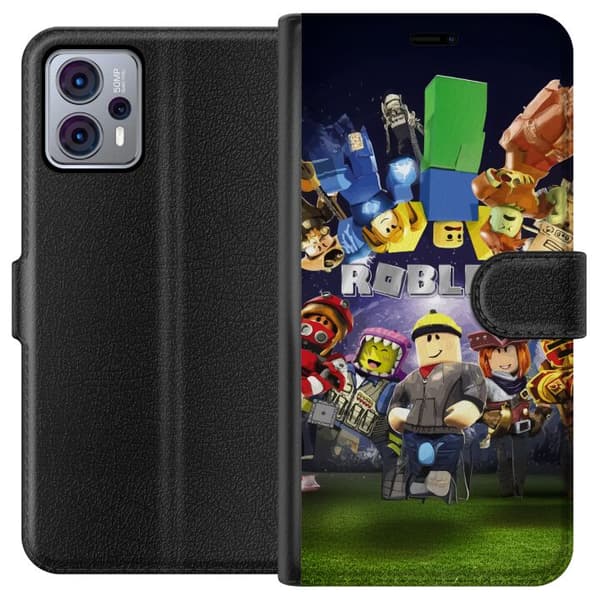 Motorola Moto G23 Plånboksfodral Roblox Värld – Gamingäventyr för Barn & Ungdomar