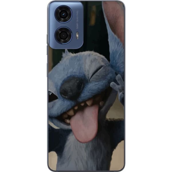 Motorola Moto G24 Läpinäkyvä kuori Stitch Söpö Alien - Sininen Suosikki Ulkoavaruudesta