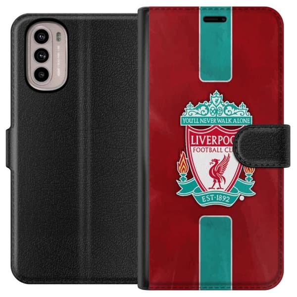 Motorola Moto G31 Lommeboketui Liverpool FC - Klassisk Fotballstolthet i Rødt