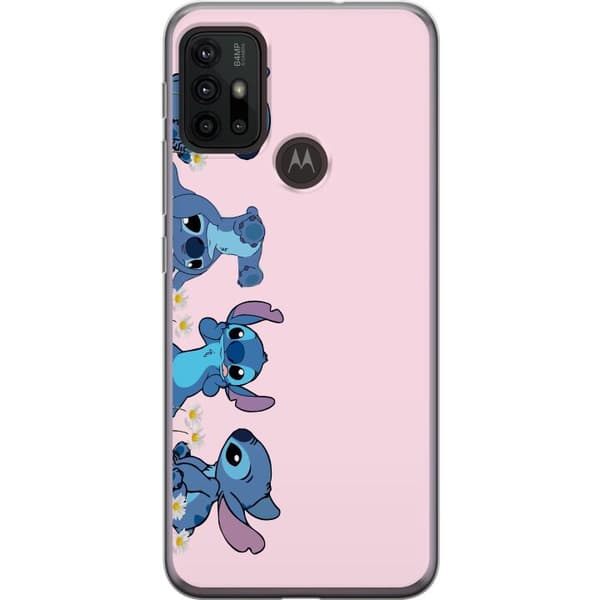 Motorola Moto G30 Gennemsigtig cover  Stitch Grin & Leg – Perfekt til Telefoncovers eller Plakater