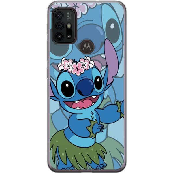 Motorola Moto G30 Gjennomsiktig deksel Stitch under stjernene - Magisk Anime-stil