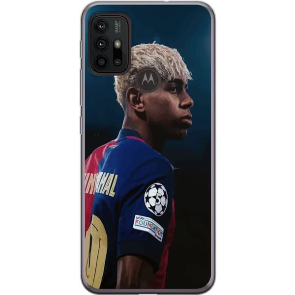 Motorola Moto G30 Gennemsigtig cover Lamine Yamal - Barcelonas Wunderkind i fokus