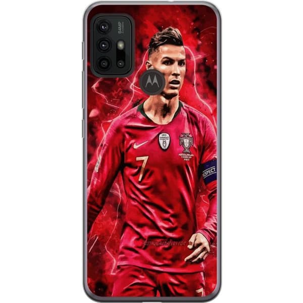 Motorola Moto G30 Gennemsigtig cover Ronaldo Færdigheder - CR7 Design for Ægte Fans