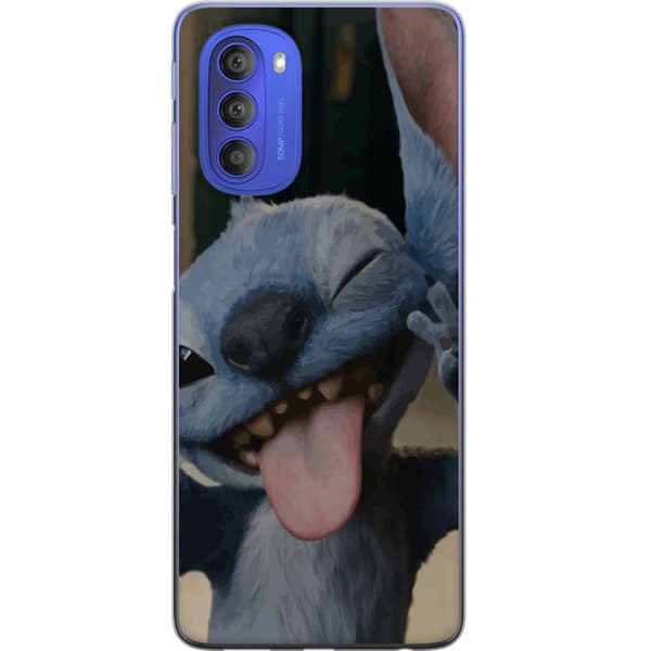 Motorola Moto G51 5G Gennemsigtig cover Stitch Sød Alien - Blå Favorit fra Ydre Rummet