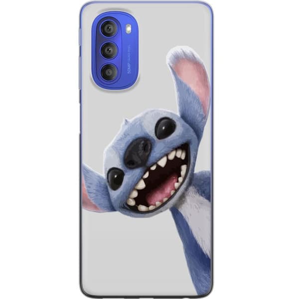 Motorola Moto G51 5G Gjennomsiktig deksel Stitch i Fart - Kawaii Design for Fans & Barn