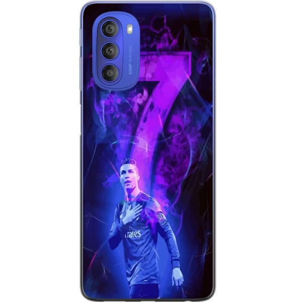 Motorola Moto G51 5G Gennemsigtig cover Ronaldo 7 - Fodboldlegende i Handling for Fans