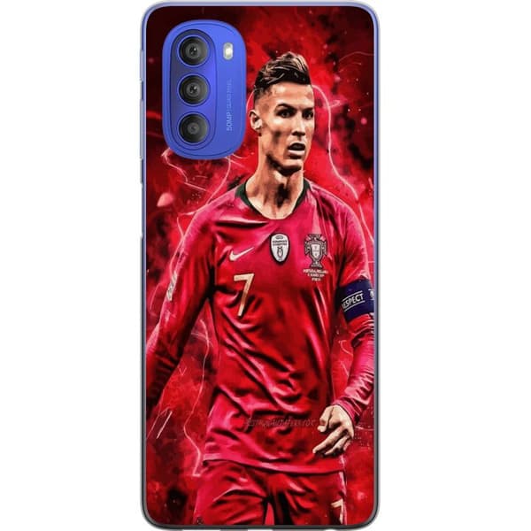 Motorola Moto G51 5G Gjennomsiktig deksel Ronaldo Ferdigheter - CR7 Design for Ekte Supportere