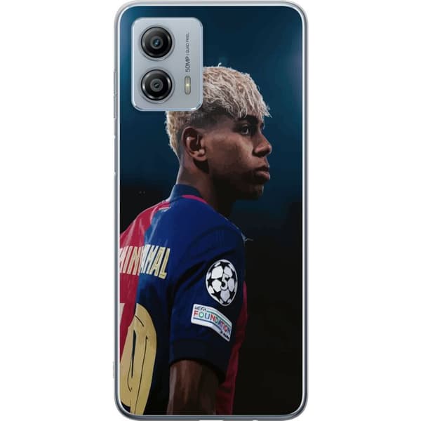 Motorola Moto G53 Genomskinligt Skal Lamine Yamal – Barcelonas Wonderkid i Fokus