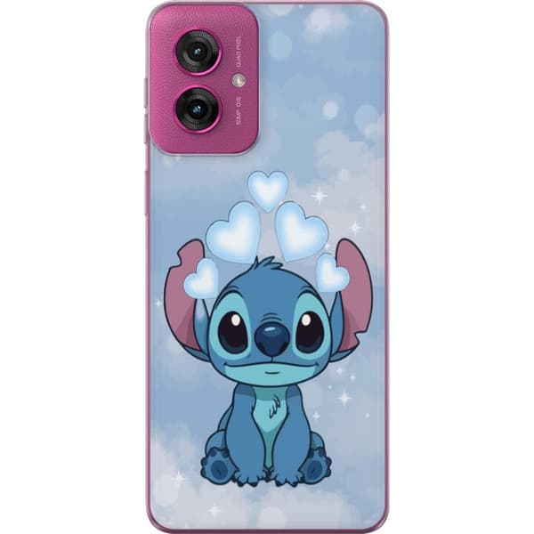 Motorola Moto G55 Gennemsigtig cover Stitch Hoppende Glæde - Sjovt Design til Gave