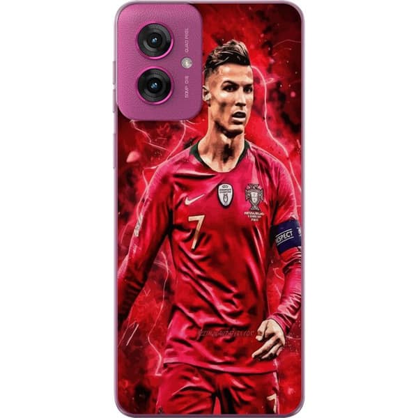 Motorola Moto G55 Gennemsigtig cover Ronaldo Færdigheder - CR7 Design for Ægte Fans