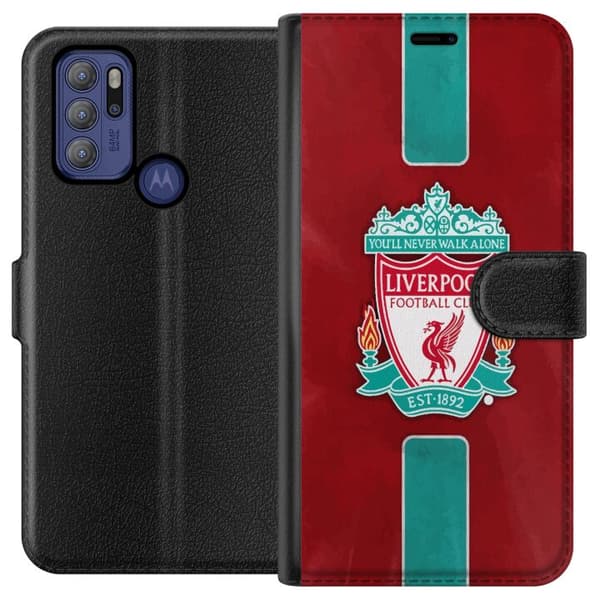 Motorola Moto G60S Plånboksfodral Liverpool FC – Klassisk Fotbollsstolthet i Rött
