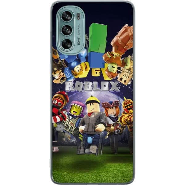 Motorola Moto G62 5G Genomskinligt Skal Roblox Värld – Gamingäventyr för Barn & Ungdomar