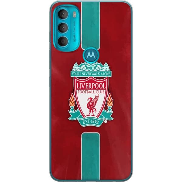 Motorola Moto G71 5G Läpinäkyvä kuori Liverpool FC - Klassinen jalkapallourheilu Punaisena