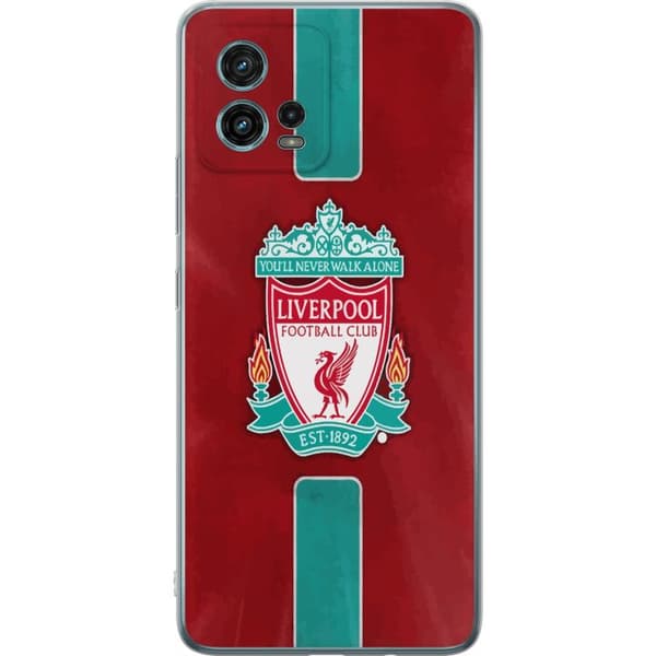 Motorola Moto G72 Gennemsigtig cover Liverpool FC - Klassisk Fodboldstolthed i Rødt