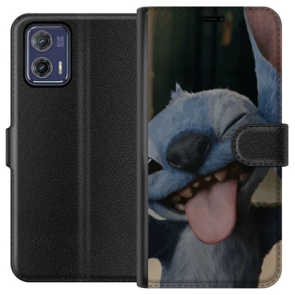 Motorola Moto G73 Plånboksfodral Stitch Söt Alien – Blå Favorit från Yttre Rymden