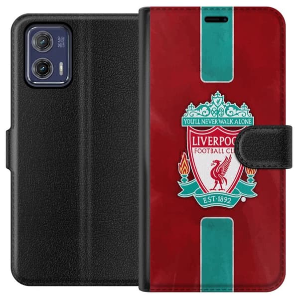 Motorola Moto G73 Plånboksfodral Liverpool FC – Klassisk Fotbollsstolthet i Rött