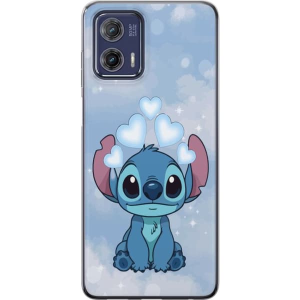 Motorola Moto G73 Genomskinligt Skal Stitch Hoppande Glädje – Rolig Design för Present