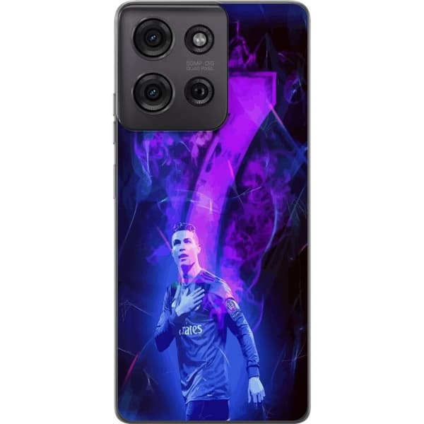 Motorola Moto G75 Gennemsigtig cover Ronaldo 7 - Fodboldlegende i Handling for Fans