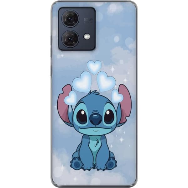 Motorola Moto G84 Gennemsigtig cover Stitch Hoppende Glæde - Sjovt Design til Gave