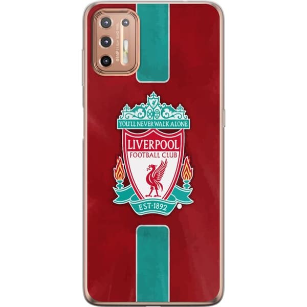 Motorola Moto G9 Plus Genomskinligt Skal Liverpool FC – Klassisk Fotbollsstolthet i Rött