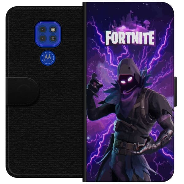 Motorola Moto G9 Play Tegnebogsetui Fortnite Raven