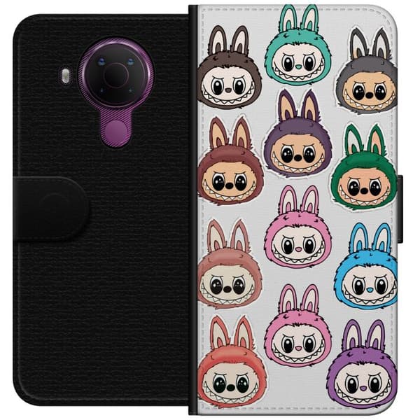 Nokia 5.4 Lommeboketui Labubu Macaron Monster - Søt Samlefigur med Stil