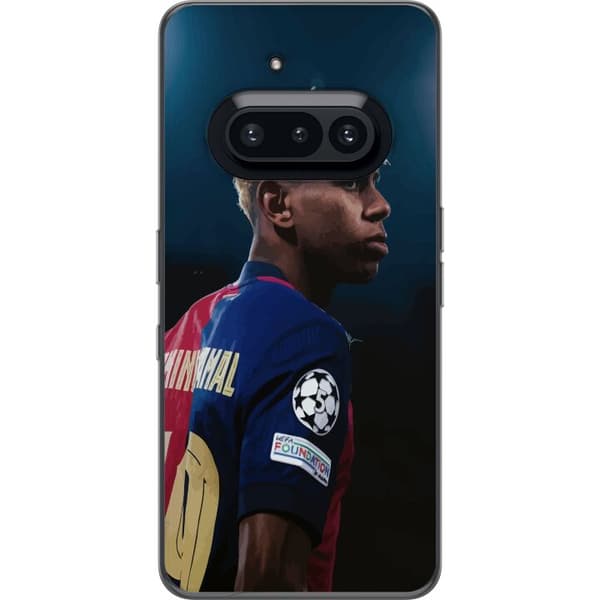Nothing Phone (3a) Läpinäkyvä kuori Lamine Yamal - Barcelonan ihmelapsi fokuksessa