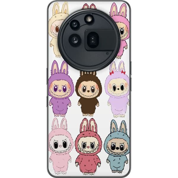 Nothing Phone (3a) Pro Genomskinligt Skal Labubu Pink Monster – Popkonst med Kawaii-touch
