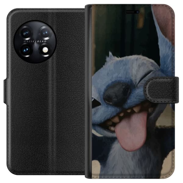 OnePlus 11 Lommeboketui Stitch Søt Alien - Blå Favoritt fra Ytre Rommet