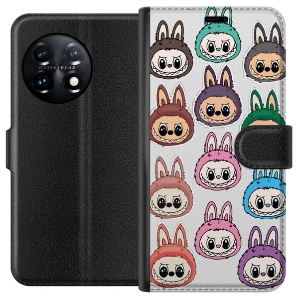 OnePlus 11 Lommeboketui Labubu Macaron Monster - Søt Samlefigur med Stil