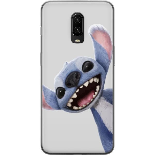 OnePlus 6T Gennemsigtig cover Stitch i fart - Kawaii-design til fans & børn