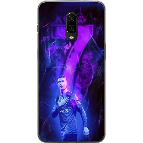 OnePlus 6T Genomskinligt Skal Ronaldo 7 – Fotbollslegend i Action för Fans