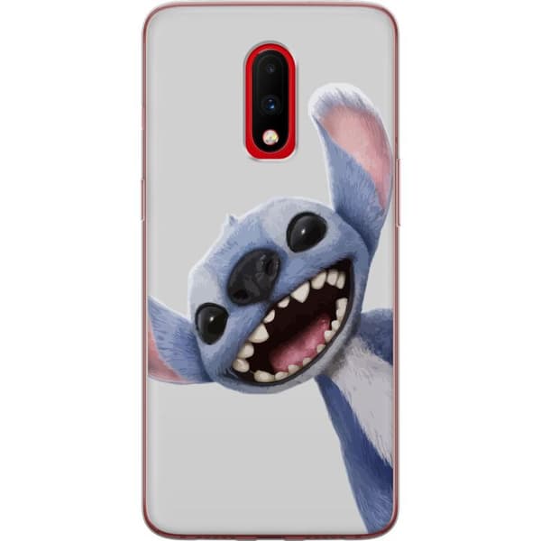 OnePlus 7 Läpinäkyvä kuori Stitch liikkeessä - Kawaii-suunnittelu faneille ja lapsille