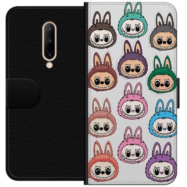 OnePlus 7 Pro Lommeboketui Labubu Macaron Monster - Søt Samlefigur med Stil